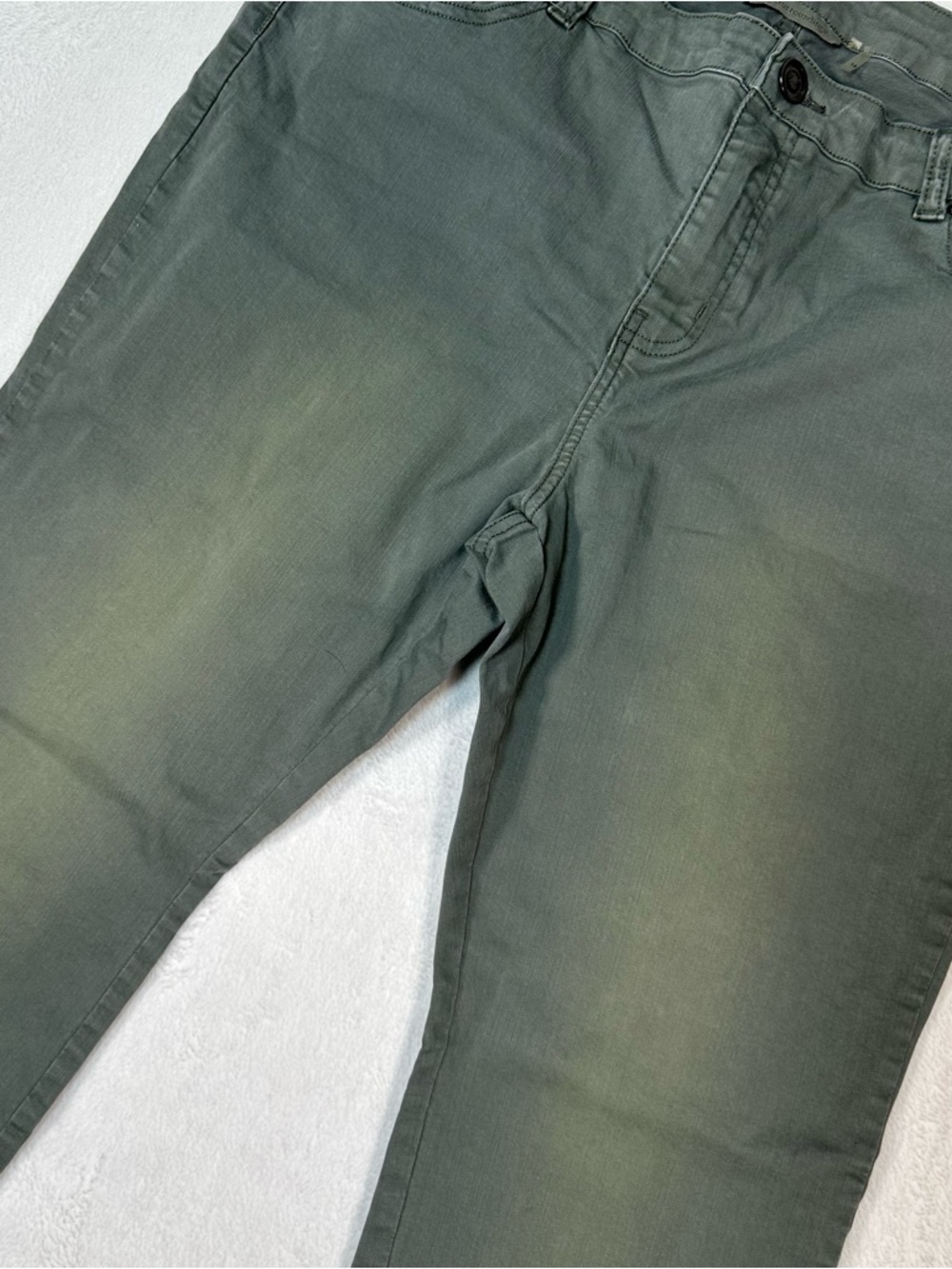 Soft Surroundings Shoreline‎ Embroidered Pants 14 Olive Green Bohemian Luxe - Picture 2 of 12